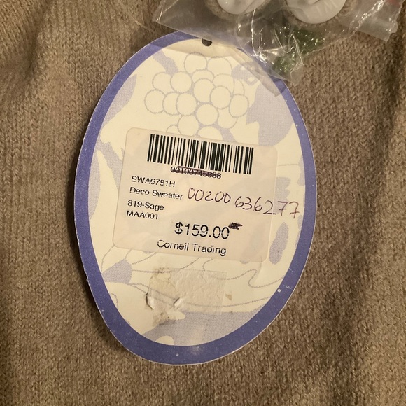 “APRIL CORNELL” 100% Wool Beaded Sweater. - Picture 13 of 14